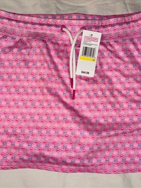 Vineyard Vines Pink Dot Drawstring Athletic Skirt